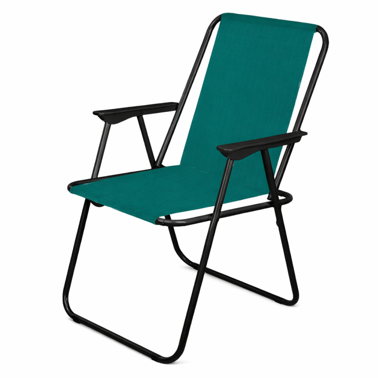 Krzesło turystyczne składane CAMPING turkus